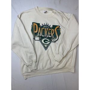 Vtg Packers Sweatshirt 1995 Green Bay Packers Mens 2XL Gray